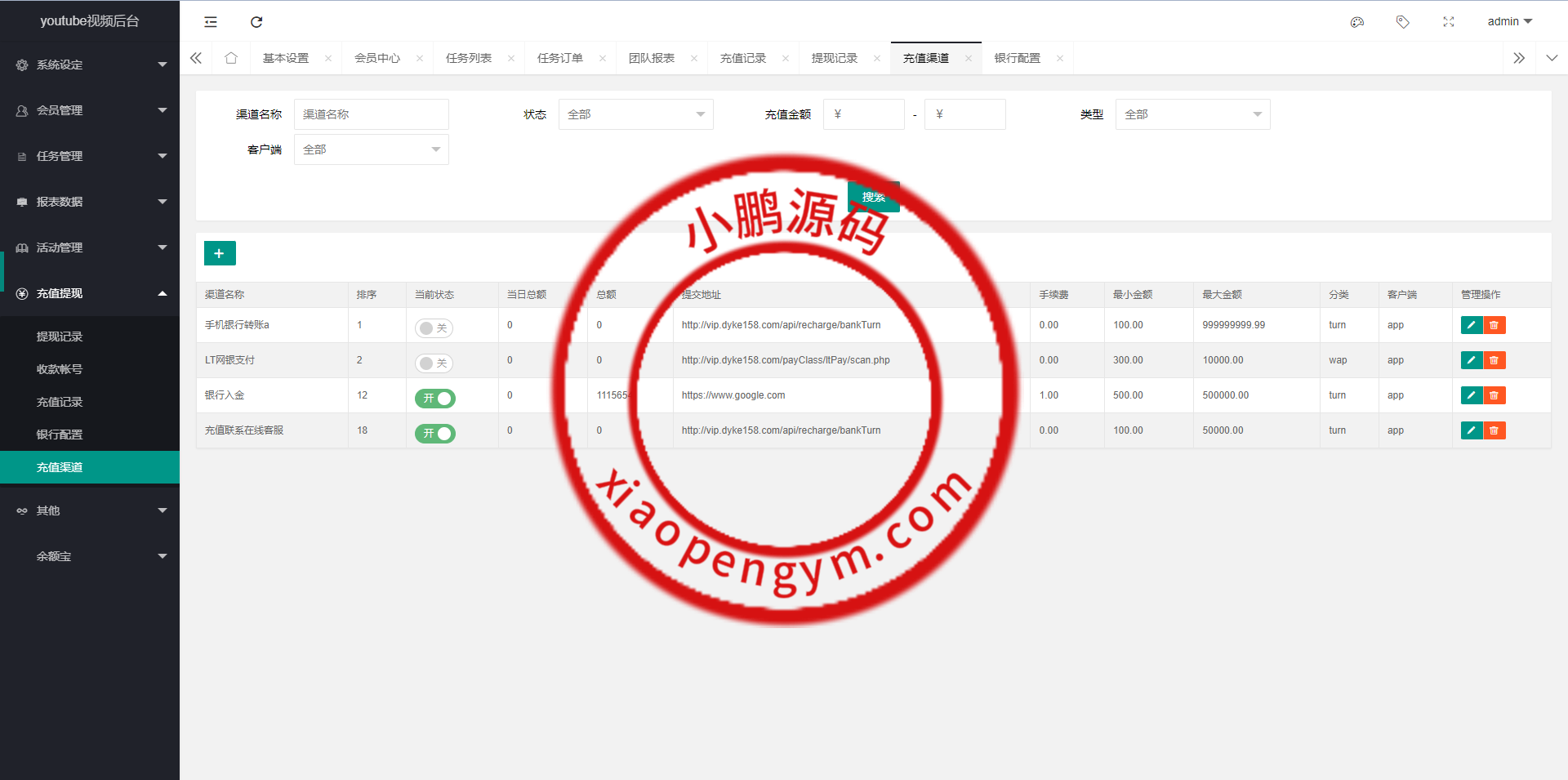 海外电影任务系统/看视频返利/电影视频投资刷单源码